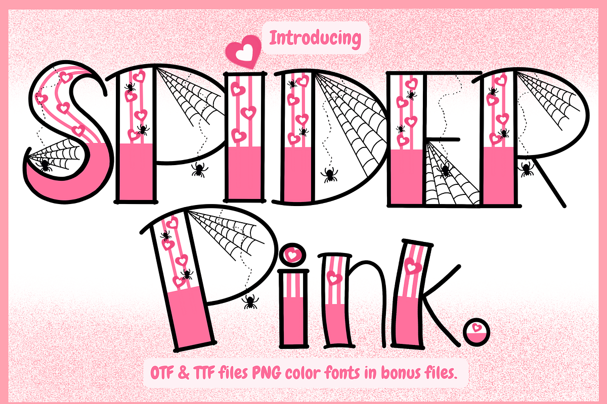 Spiderpink-PNG fonts, a Handwritten Font by It me digital art (Photo 1 of 7)