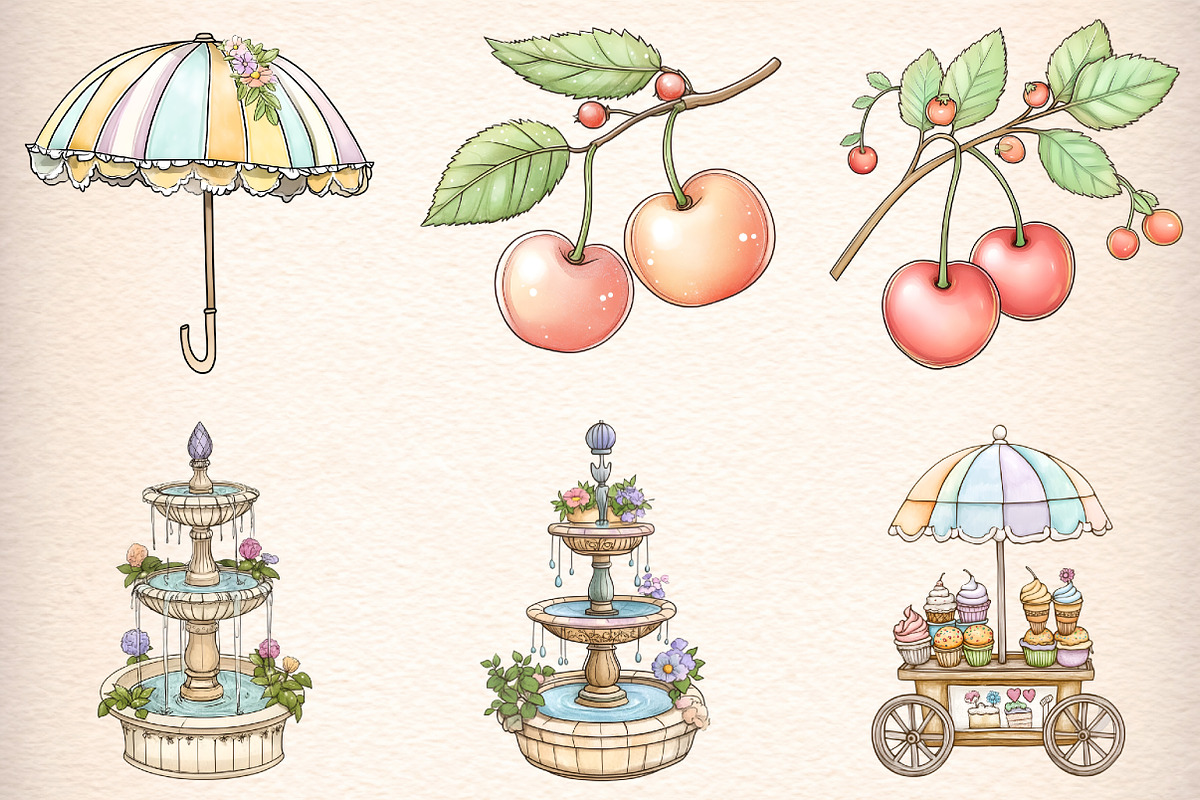 Whimsical Summer Clipart Bundle, an Illustration by Digital Artistic99 (Photo 3 of 11)