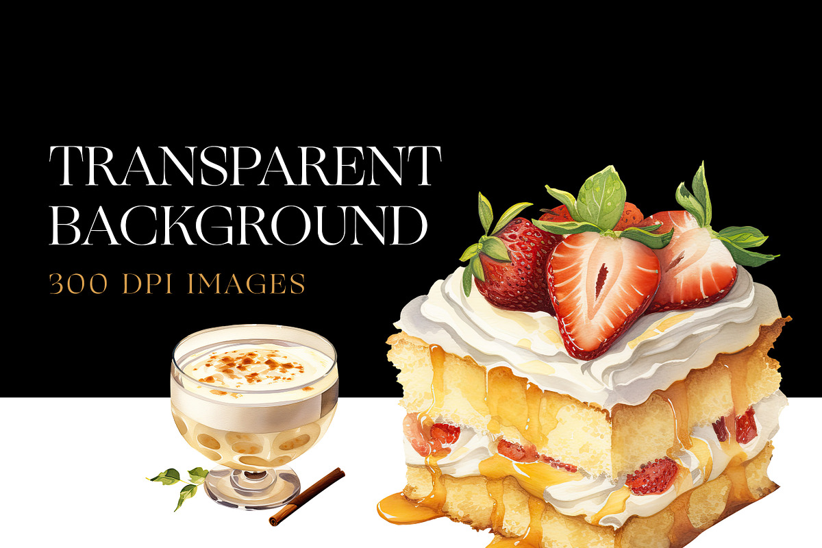 Watercolor Mexican Dessert Clipart PNG