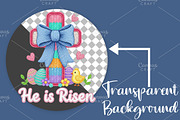 Crochet He Is Risen Easter Day PNG, an Illustration by Canvas Craft (Thumbnail 2 of 6)