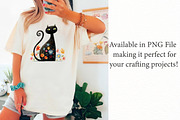 Quirky Whimsy Spring Cat Clipart, an Illustration by Designworld (Thumbnail 2 of 5)