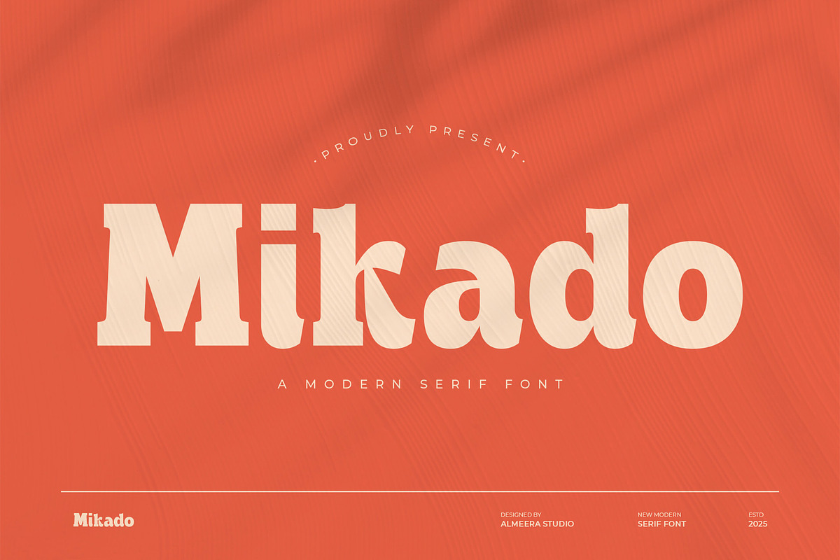 Mikado – Modern Serif Font, a Serif Font by Almeera Std (Photo 1 of 6)