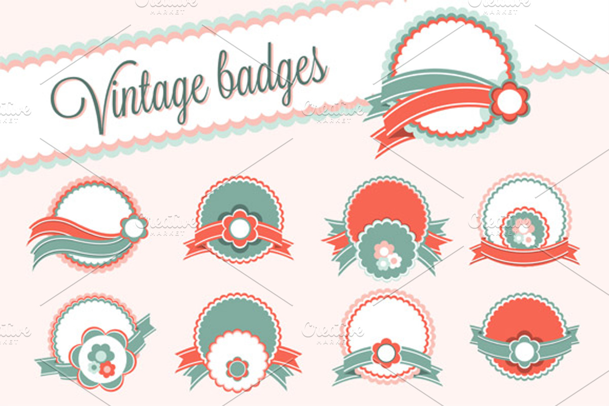 Vintage badges