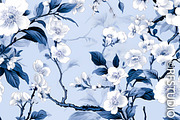 CHINOISERIE SPRING BLOSSOMS Seamless, a Texture Illustration by RefinedFantasyStudio (Thumbnail 7 of 9)