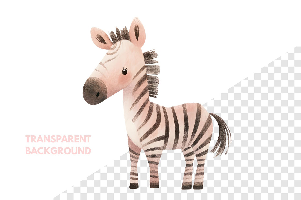 Cute Baby Zebra Animal, an Animal Illustration by ⋒DesignECShop⋒ (Photo 1 of 3)