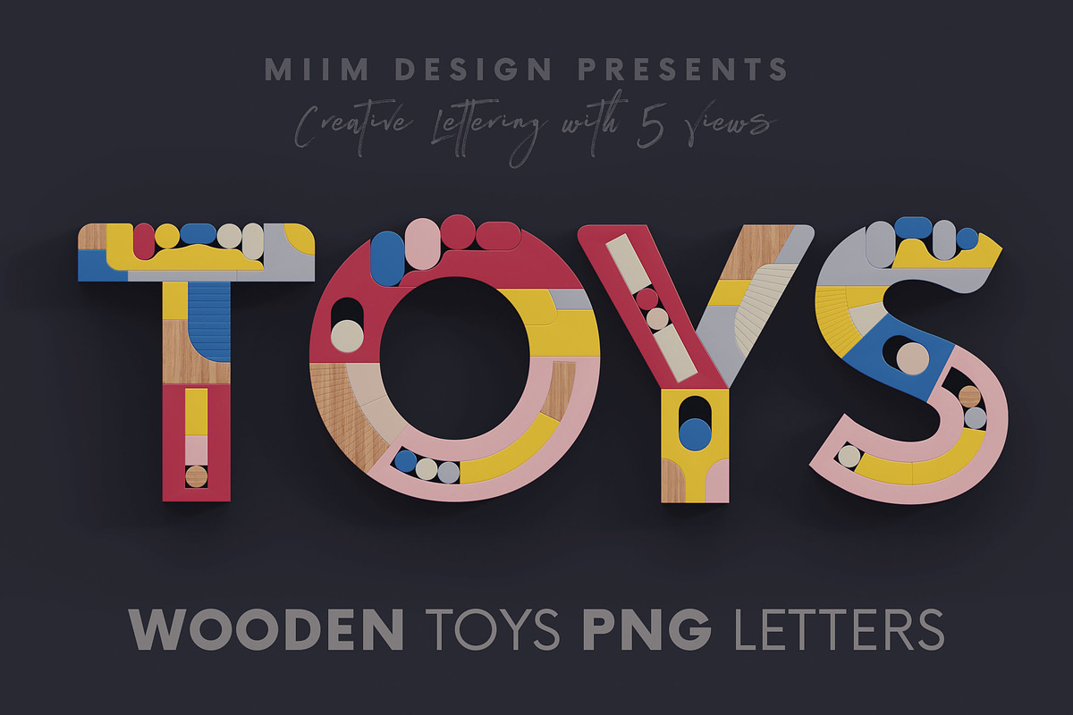 Wooden Toys - 3D Lettering, a Graphic by MIIM (Photo 1 of 8)