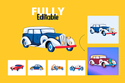 Animated Antique Car Vectors, a Duotone Icon by Prosymbols (Thumbnail 4 of 14)