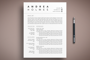 Modern Resume Template CV Word/Pages