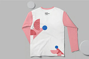Girl Full Sleeve Crew Tee Mockups, a Shirt Mockup by megostudi0 (Thumbnail 4 of 7)
