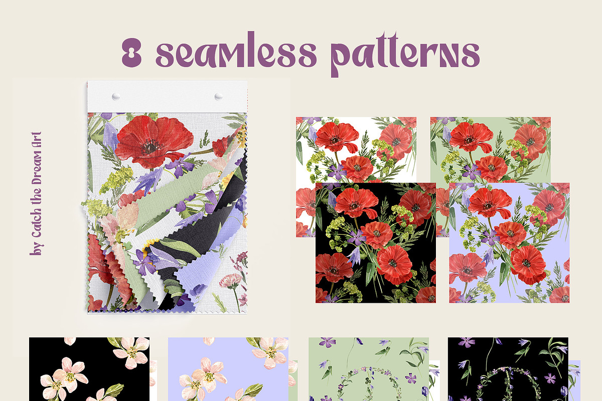 PEACEFUL MEADOW Wildflowers, a Decorative Illustration by Catch the Dream Art (Photo 15 of 16)