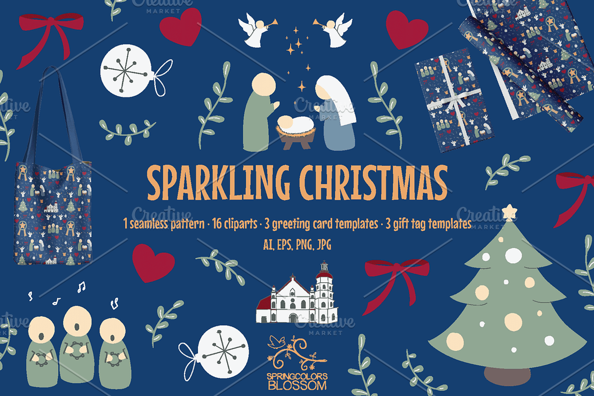 Sparkling Christmas, a Pattern Graphic by Springcolors Blossom (Photo 1 of 5)