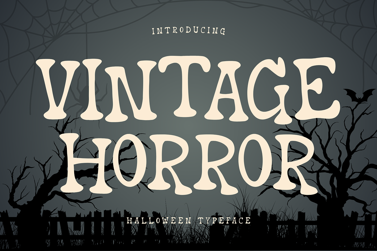 Vintage Horror is a Halloween font, a Handwritten Font by Brown Cupple (Photo 1 of 9)