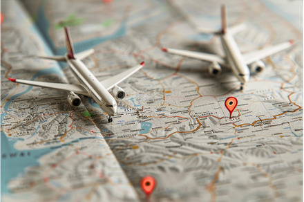 Airplane miniature models sitting on, a Transportation Photo by Ylivdesign