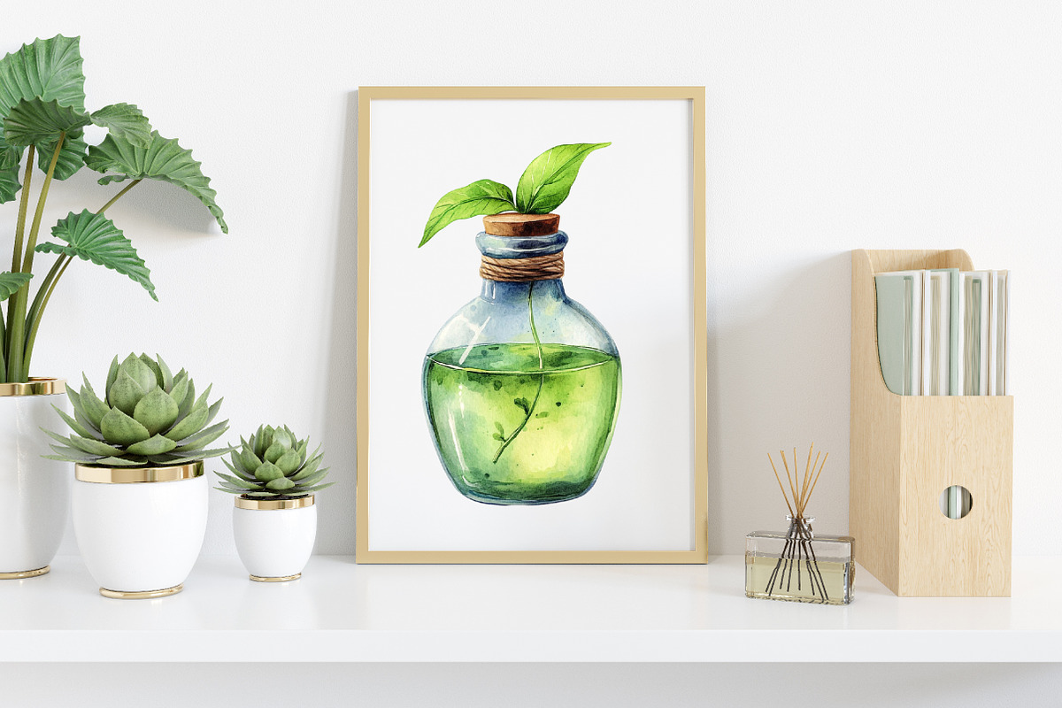 Watercolor Fairy Apothecary Clipart, an Illustration by Canvas Craft (Photo 5 of 7)