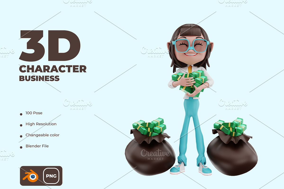 3D WOMEN CHARACTER BUSINESS PACK, a Characters & Person 3D Model by MUNIK STUDIO 3D (Photo 1 of 6)