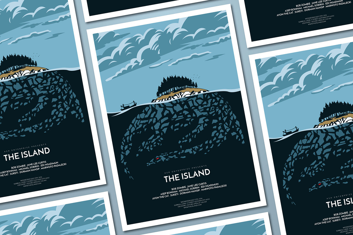 Hand Drawn Vector Horror Movie Flyer, a Flyer Template by ashenterprise (Photo 2 of 2)