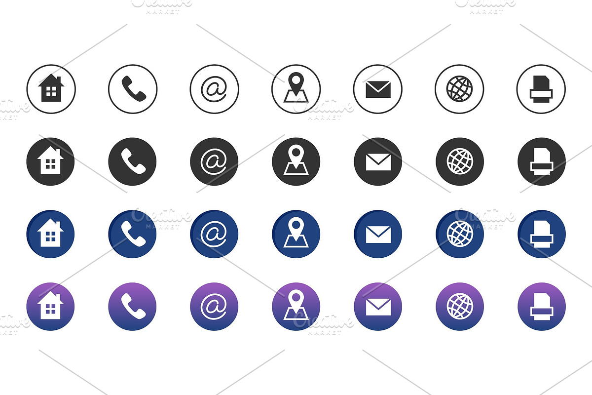 Contact icons. Information business, a Background Graphic by Valerie Bodnar