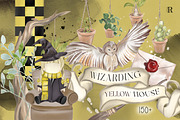 Wizarding Yellow House in Christmas, an Illustration by Rachel Art Studio (Thumbnail 1 of 10)