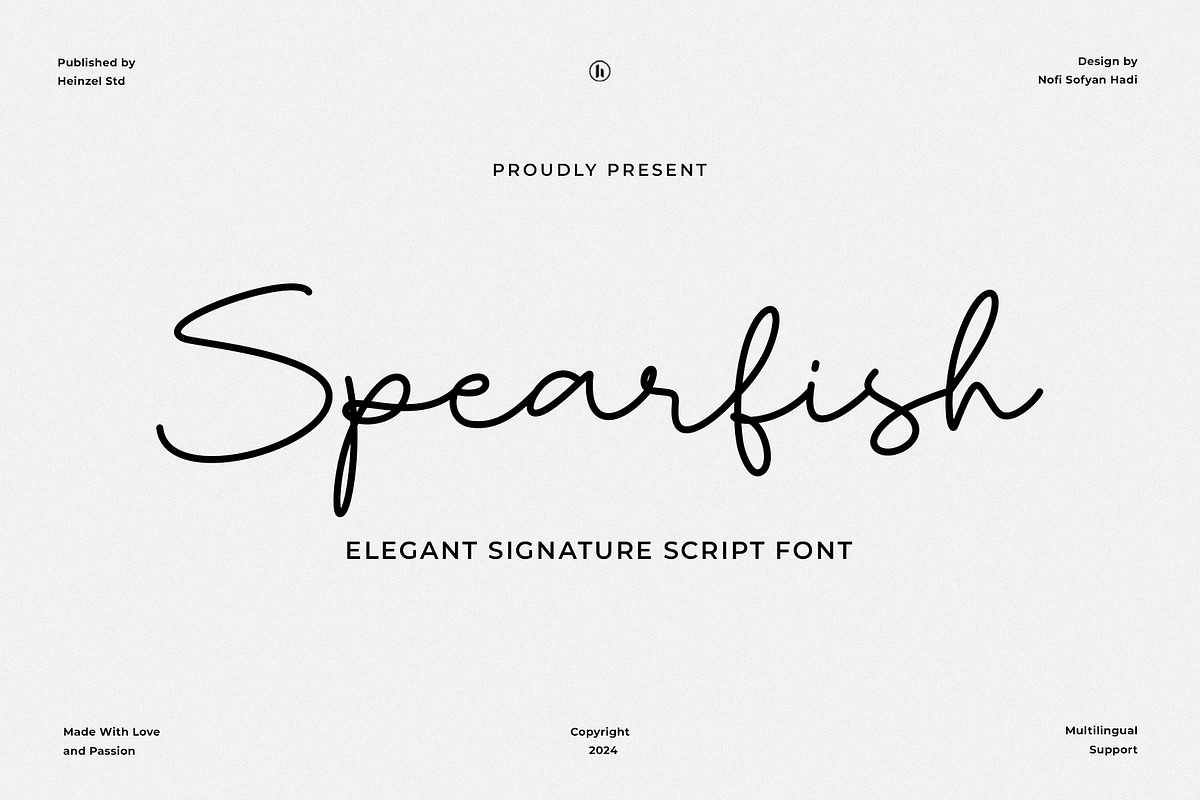 Spearfish Elegant Signature Font, a Script Font by Heinzel Std (Photo 1 of 11)