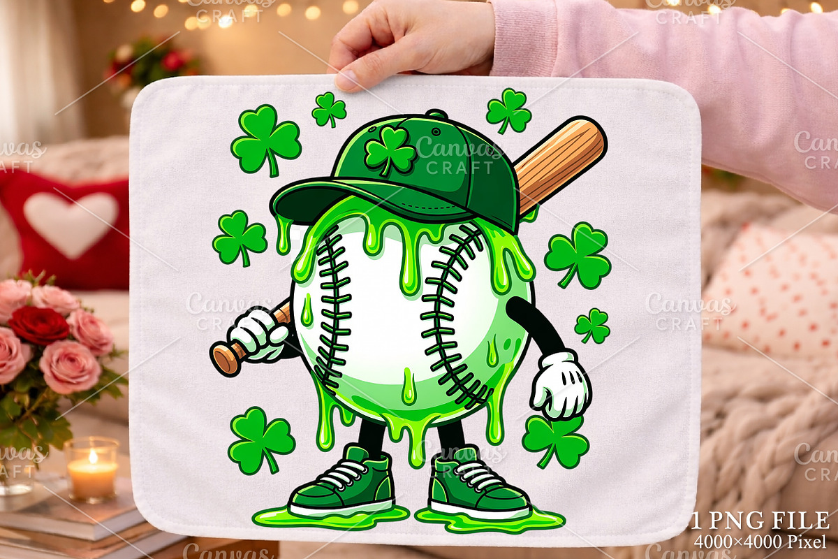 St. Patrick’s Day Baseball PNG, an Illustration by Canvas Craft (Photo 1 of 6)