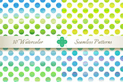 Seamless Watercolor Dotted Patterns, a Pattern Graphic by Patternalized (Thumbnail 2 of 4)