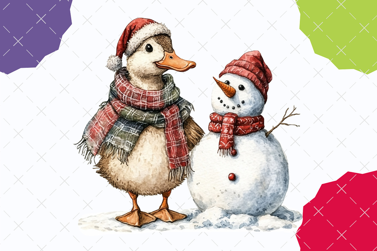 Christmas Animal Clipart Bundle, an Illustration by designcity5 (Photo 5 of 5)