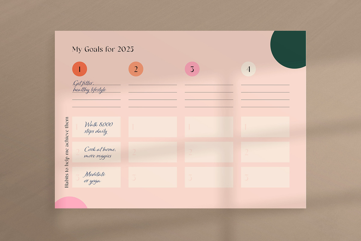 Habit Tracker 2025, a Templates & Theme by MMS Design Studio (Photo 5 of 6)