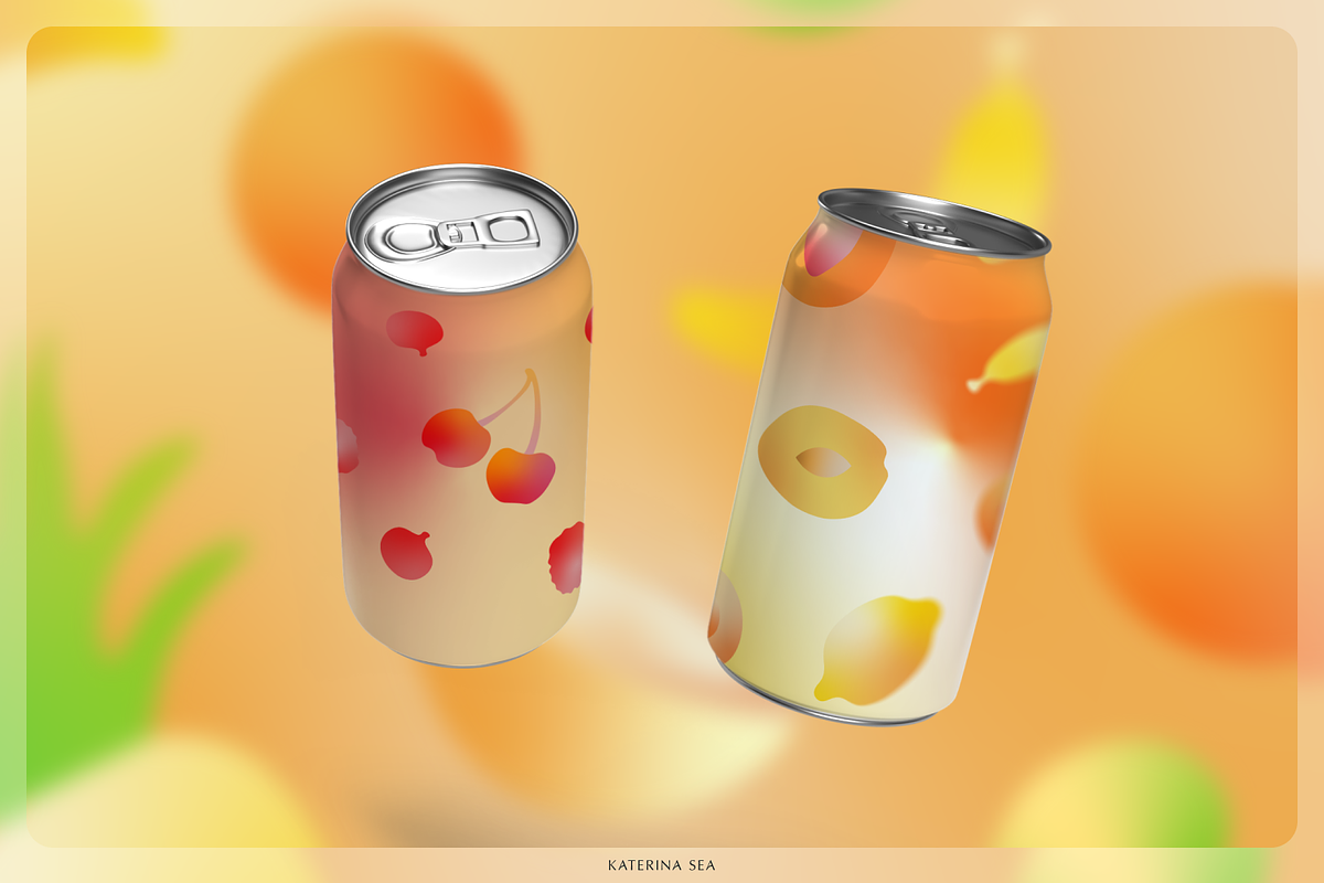 Fruit gradients & elements, a Texture Graphic by Katerina.Sea.Design (Photo 2 of 10)