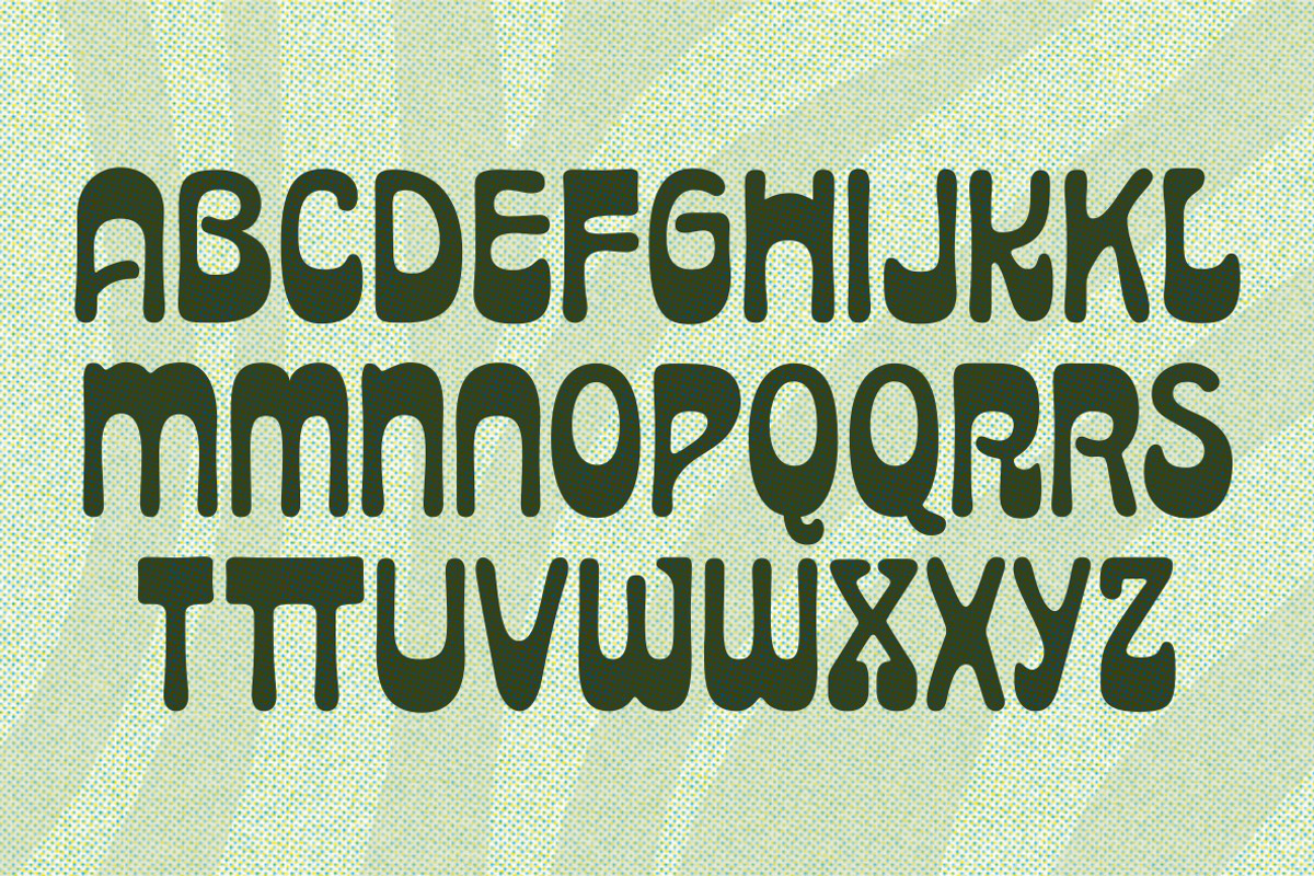Acid Green | Retro Psychedelic Flair, a Font by The Flying Type (Photo 8 of 15)