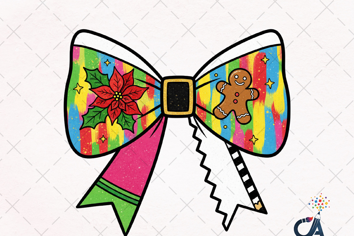 Christmas Colorful Bow Png, an Illustration by Creative Art (Photo 1 of 6)
