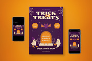 Trick or Treat Flyer Set, a Flyer Template by graphicook (Thumbnail 1 of 3)
