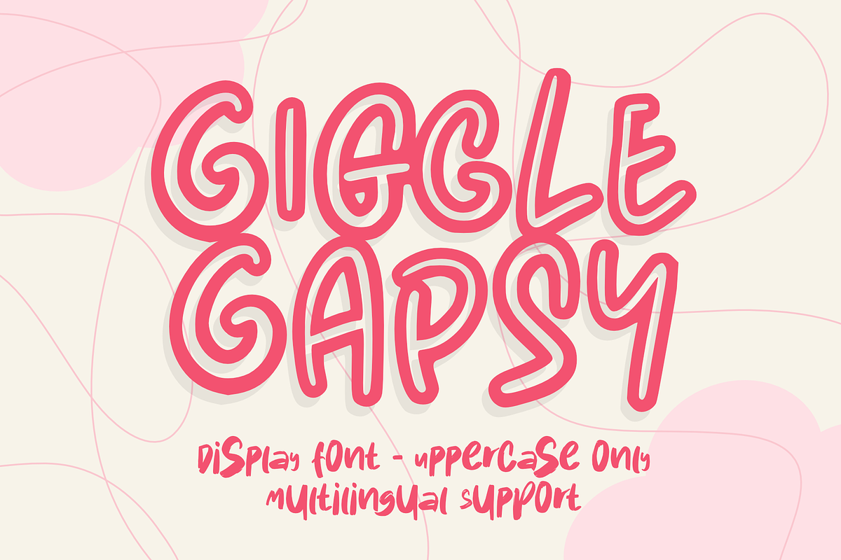 Giggle Gapsy, a Handwritten Font by Dumadistyle (Photo 1 of 8)