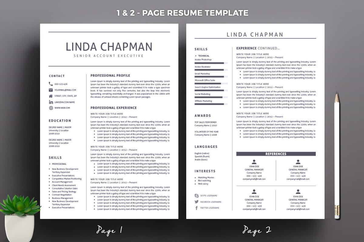 Resume/CV Template, a Resume Template by A1RESUME (Photo 2 of 4)