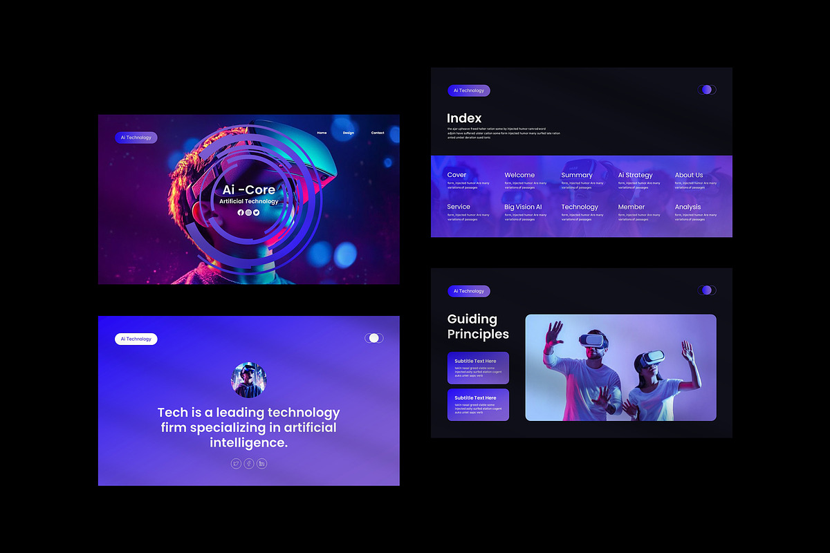 Ai Core Artificial Technology, a Presentation Template by Pradaxa (Photo 5 of 7)
