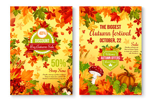 Autumn Of Fall Seasonal Sale And Discount Promo