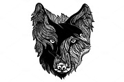Wolf and Raven, an Animal Illustration by Apolinarias Art (Thumbnail 2 of 5)