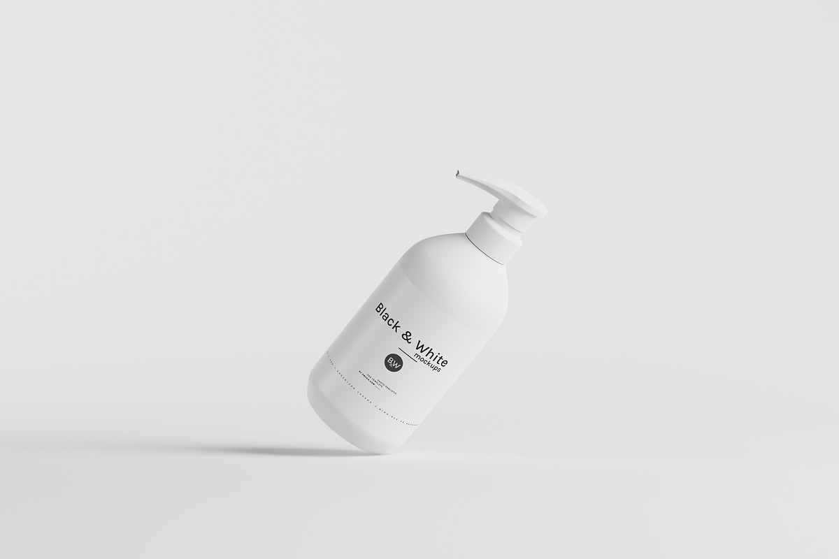 Black & White Mockups - Pump Bottles, a Packaging Mockup by pmvch (Photo 94 of 160)