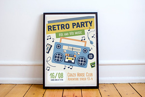 Retro Music Party Posters