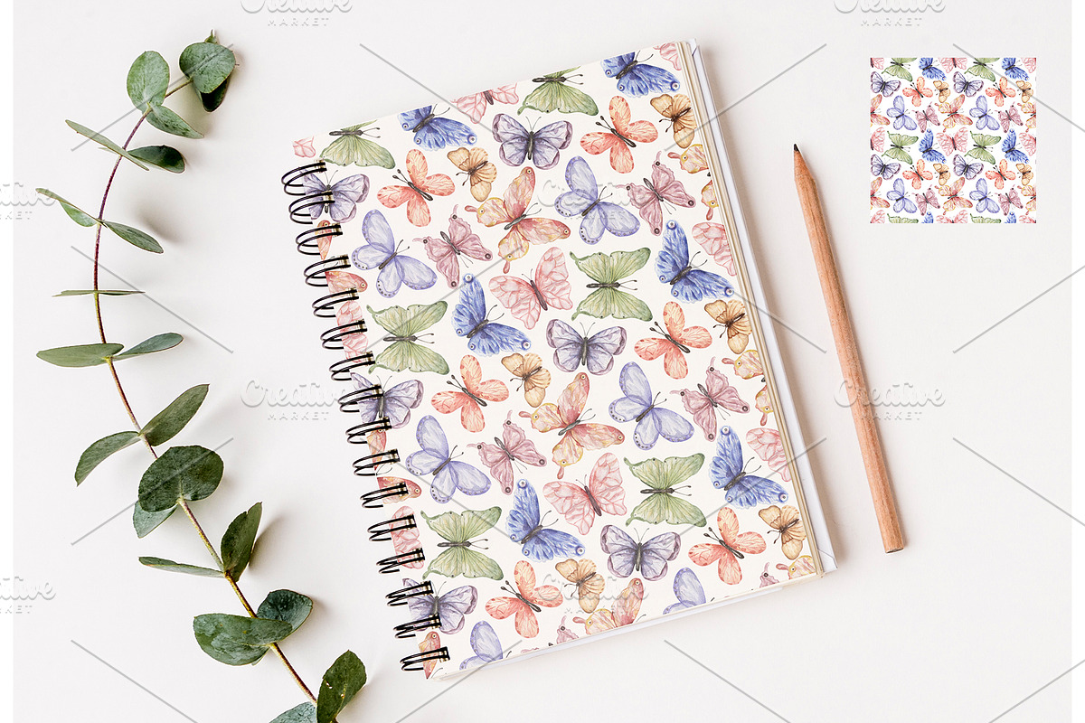 Watercolor Butterfly Collection, a Decorative Illustration by MayaNavits (Photo 14 of 15)
