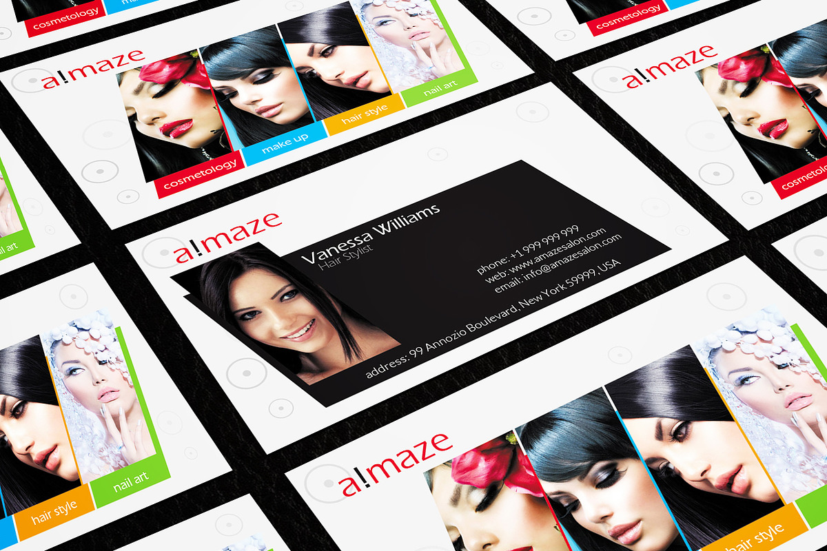 Beauty Card CM114, a Business Card Template by annozio (Photo 4 of 4)