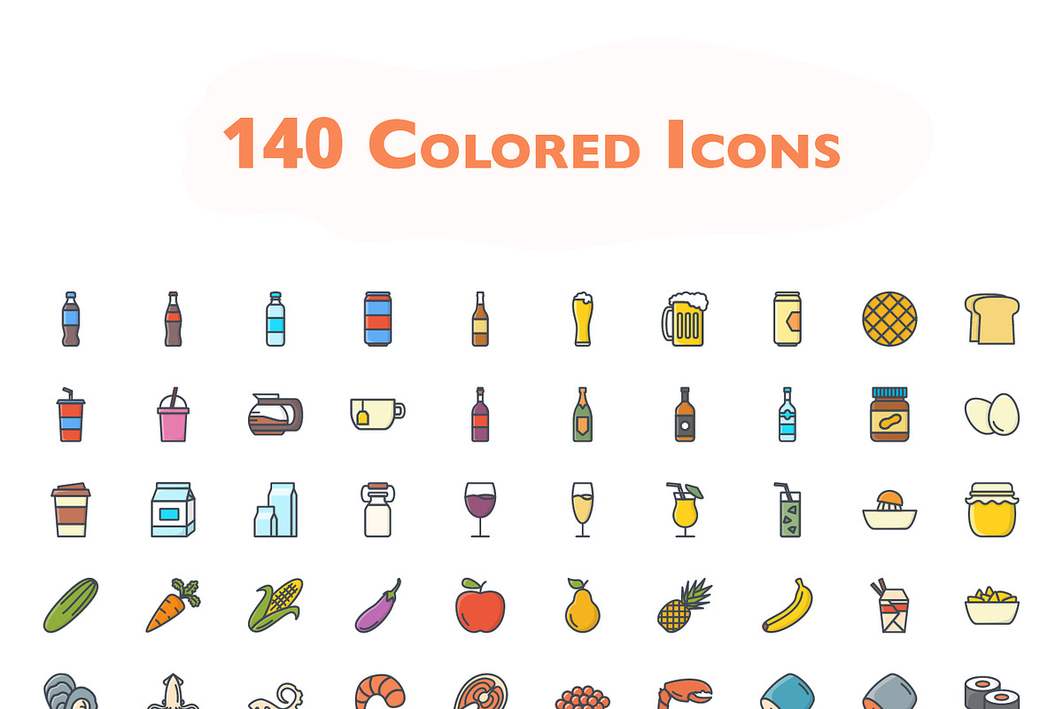 560 Food Icons, a Solid Icon by Maxim Cherednichenko (Photo 5 of 7)