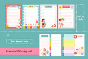 School Planner Set for Kids, a Stationery Template by vik.stock (Thumbnail 5 of 9)