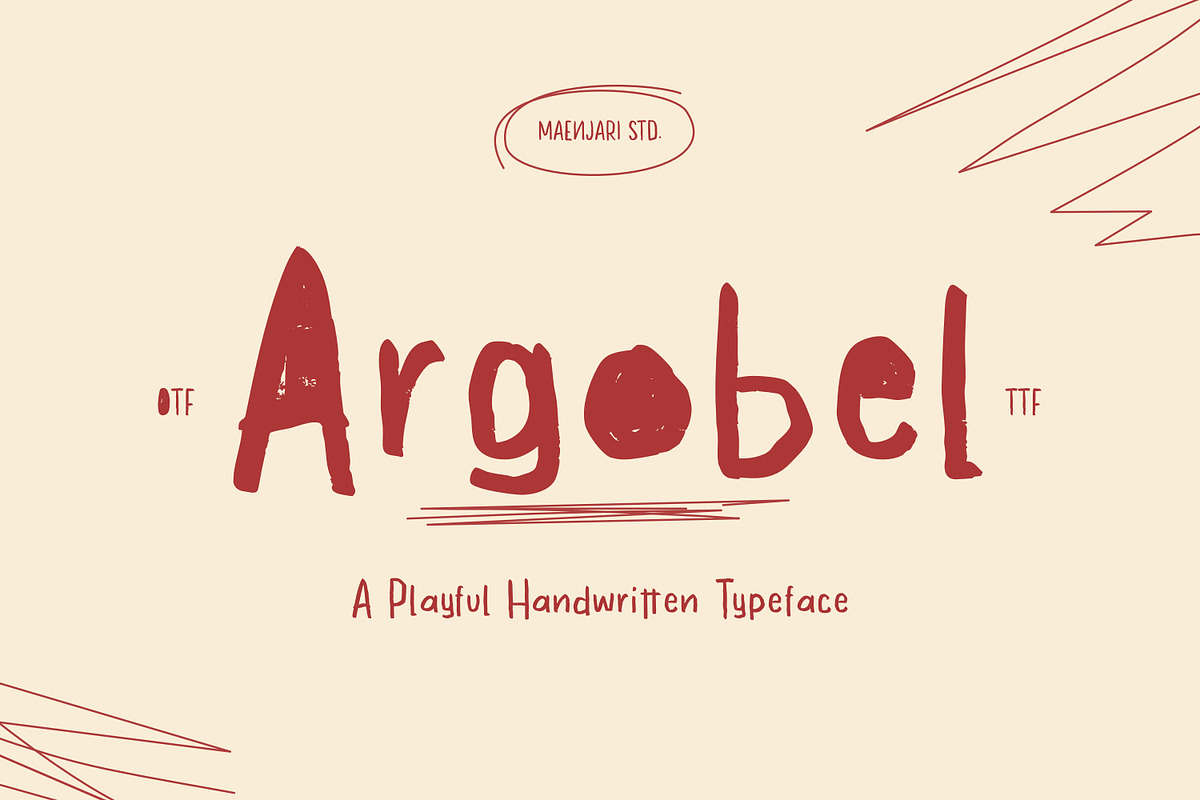 Argobel | Playful Quirky Handwritten, a Handwritten Font by Maenjari Std (Photo 1 of 10)