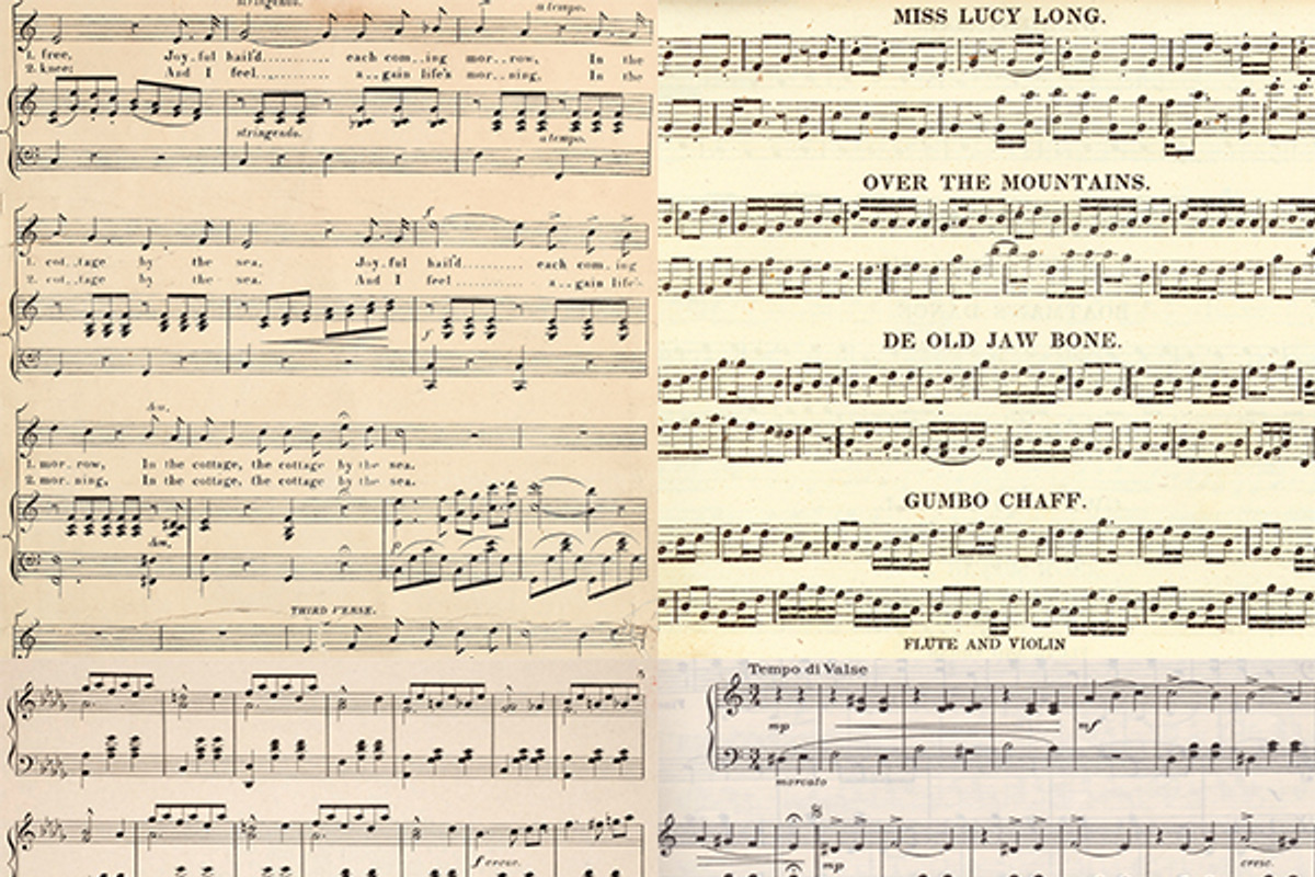 Antique Music Sheets - Set 02, a Texture Graphic by Gwenhw (Photo 2 of 2)