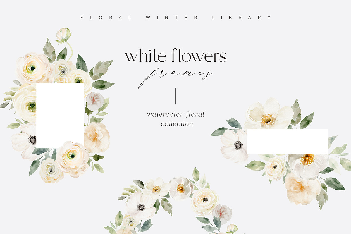 FLORAL WINTER BOX Watercolor Bundle, a Seasonal Illustration by Muse Artist (Photo 6 of 95)
