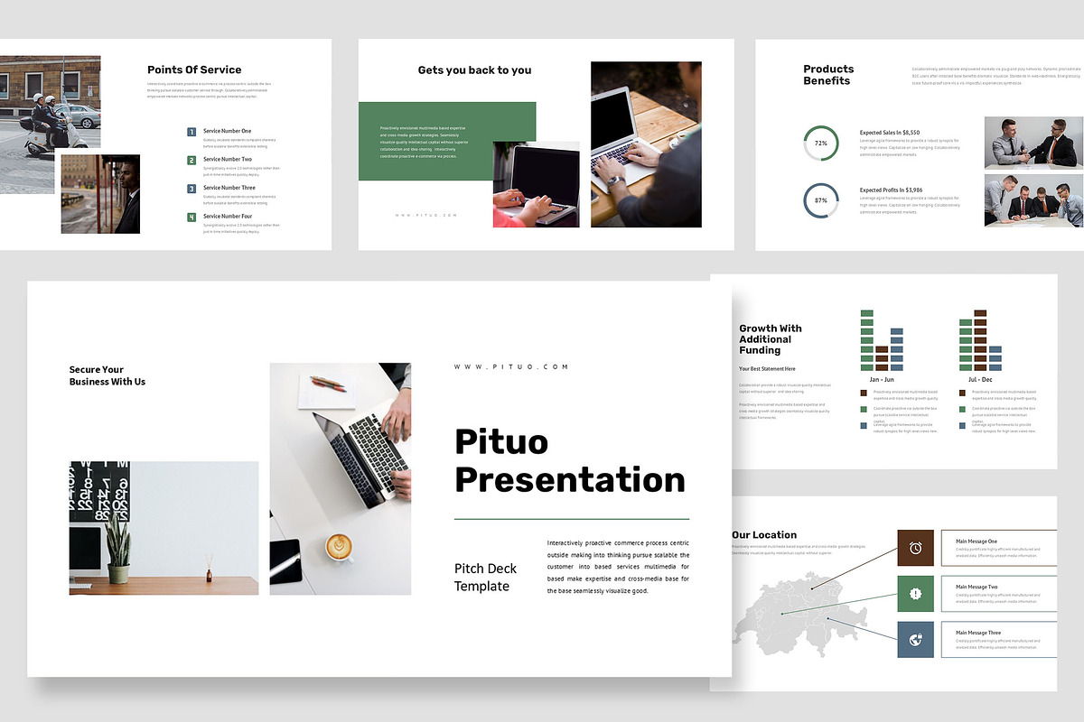 Pituo : Pitch Deck Google Slides, a Presentation Template by Punkl Camp (Photo 1 of 9)