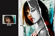 Torn Paper Square,Poster Photo Effec, a Layer Style Add-On by iDoodle Studio (Thumbnail 2 of 4)
