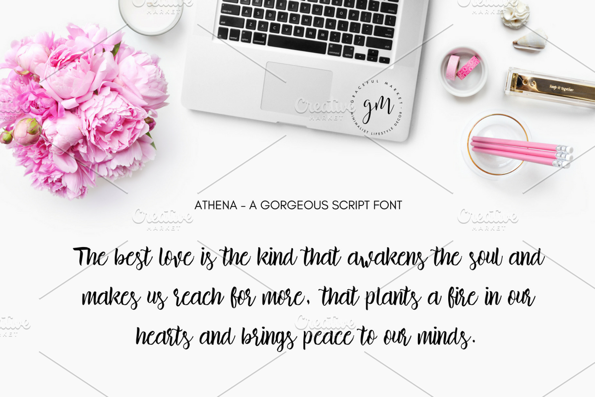 Athena | Gorgeous Script Font preview 3