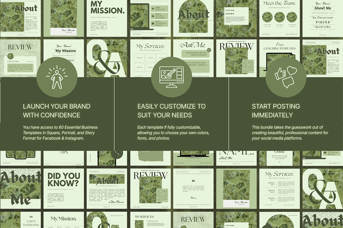 Matcha Green Branding Kit preview 4