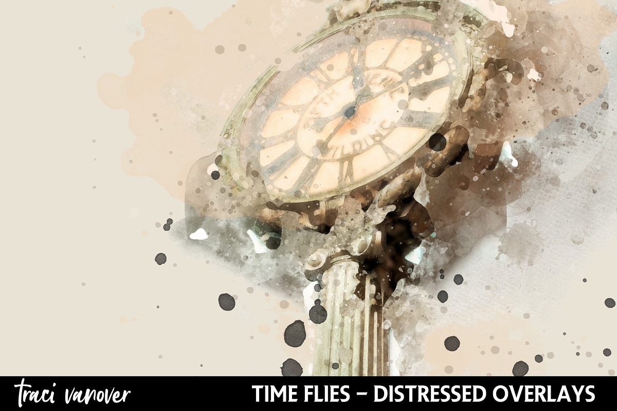 Clocks & Watches Distressed Overlays, an Illustration by ephemoire (Photo 5 of 9)